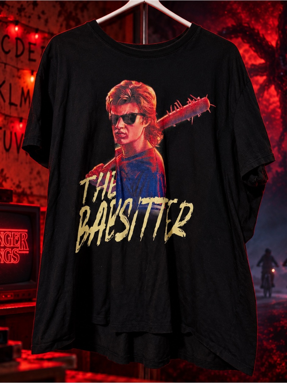 Netflix Stranger Things Steve The Babysitter Graphic T-Shirt pre loved